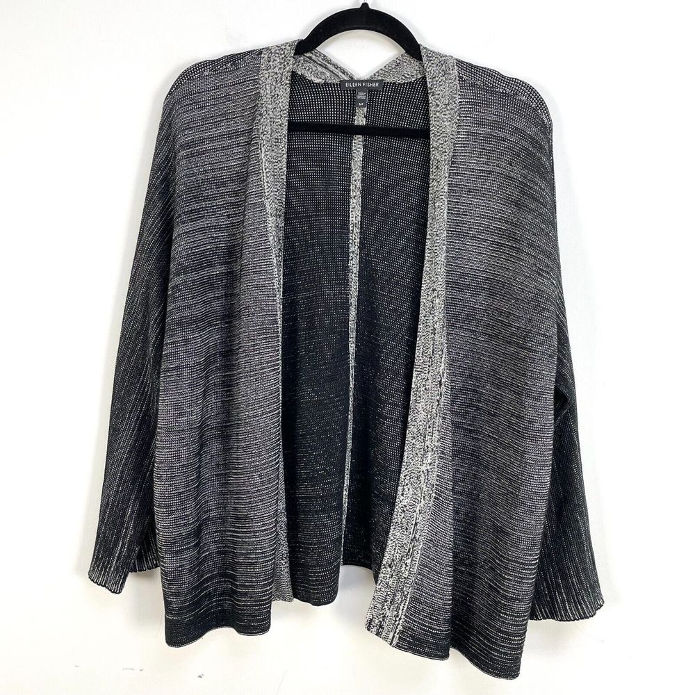 Eileen Fisher Gray Open Front Cardigan